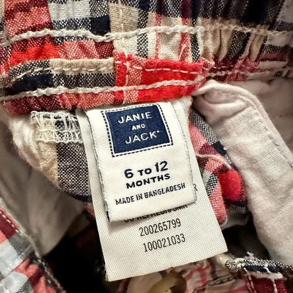 Janie & Jack | Infant Madras Shorts (6-12 mos) - Picture 4 of 4